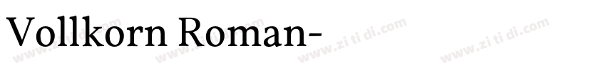 Vollkorn Roman字体转换
